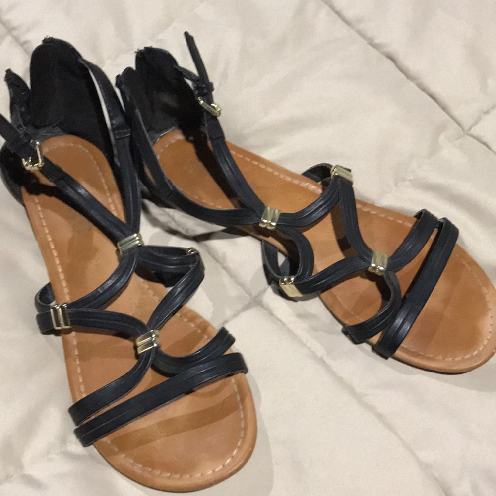 REPORT black gladiator sandals